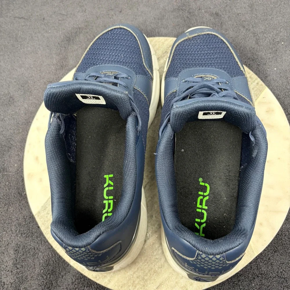 Kuru Quantum Walking Shoes Men Wide Orthopedic Support 11 Blue Plantar Fasciitis